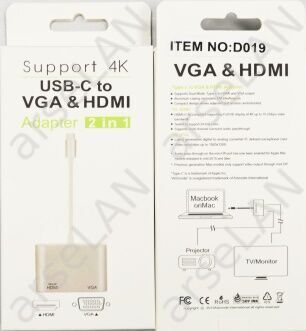 Type С to hdmi+vga