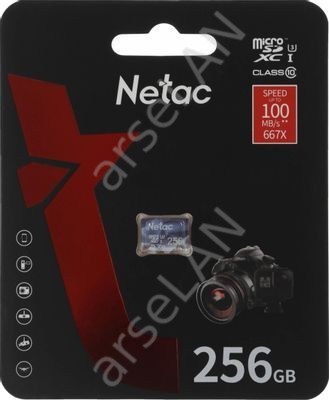 Карта памяти NETAC MicroSDXC 256GB ULTRA (с адаптером)